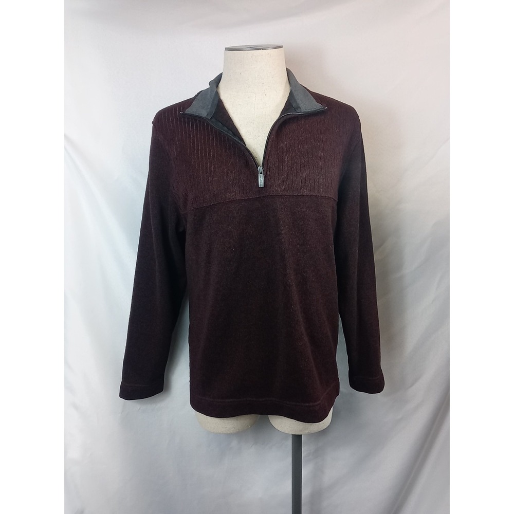 Vintage Van Heusen Flex‎ Sweater Men's Size Large Pullover Jacket 1/4 Zip 90s